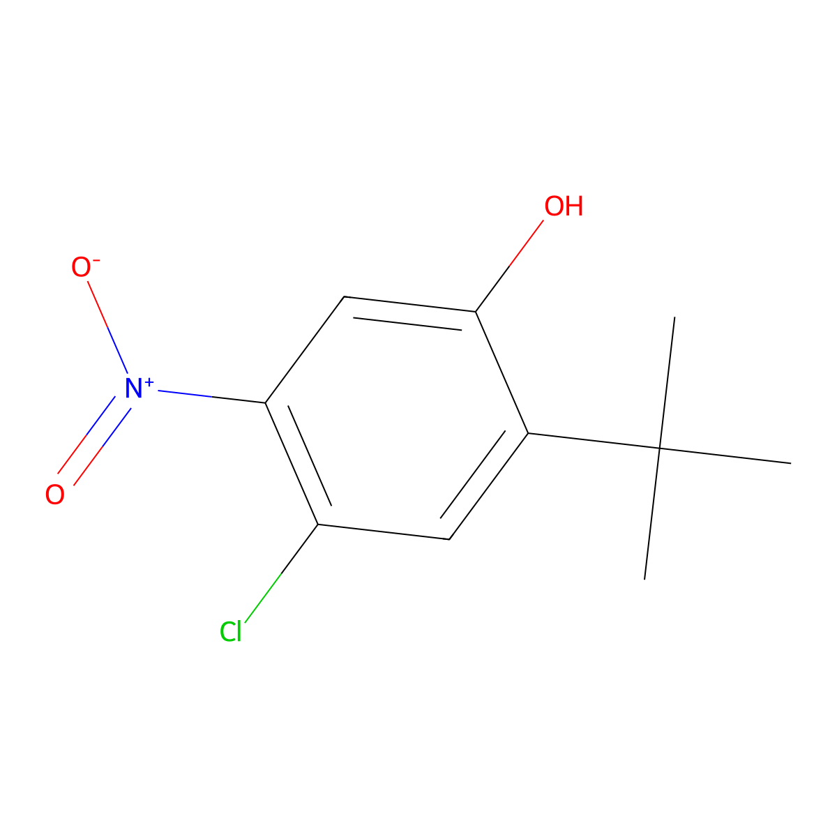 2-(tert-Butyl)-4-chloro-5-nitrophenol molecular structure, CAS 1236061-41-8
