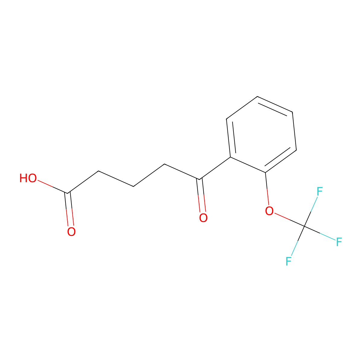 5-Oxo-5-(2-(trifluoromethoxy)phenyl)pentanoic acid molecular structure, CAS 1236061-62-3