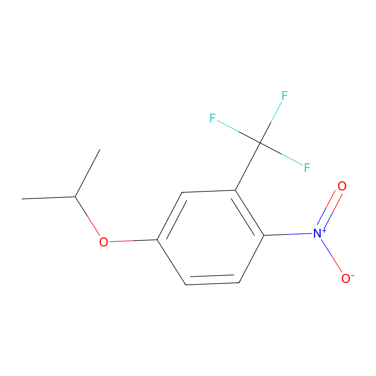 1-Nitro-4-(propan-2-yloxy)-2-(trifluoromethyl)benzene molecular structure, CAS 1236062-04-6