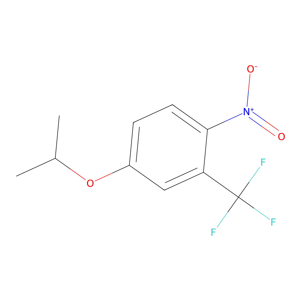 1-Nitro-4-(propan-2-yloxy)-2-(trifluoromethyl)benzene molecular structure, CAS 1236062-04-6