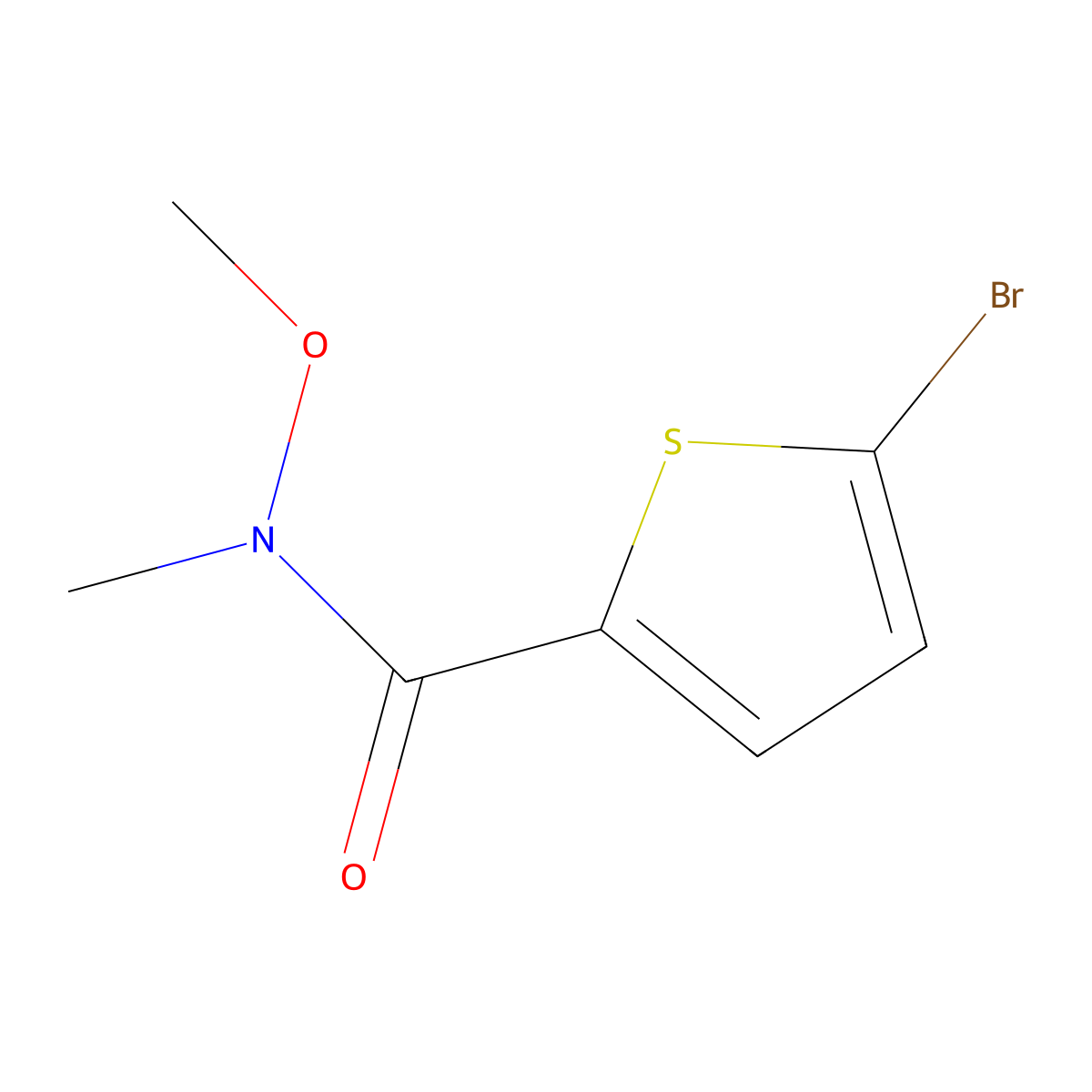 5-Bromo-N-methoxy-N-methylthiophene-2-carboxamide molecular structure, CAS 1236066-84-4