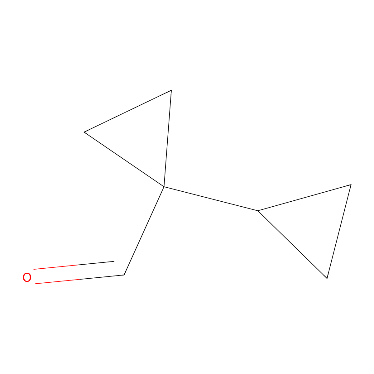 1-Cyclopropylcyclopropane-1-carbaldehyde molecular structure, CAS 1236076-63-3