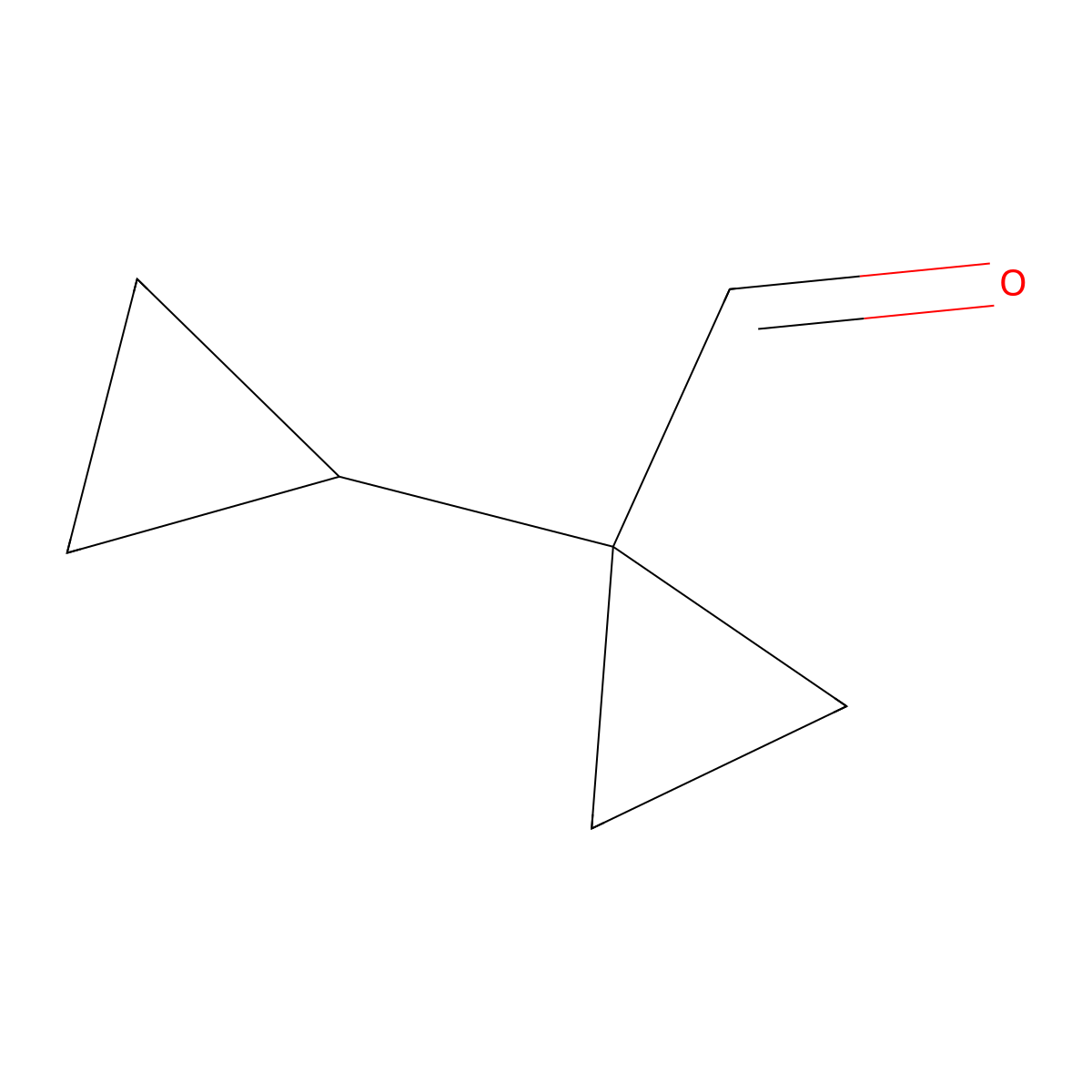 1-Cyclopropylcyclopropane-1-carbaldehyde molecular structure, CAS 1236076-63-3