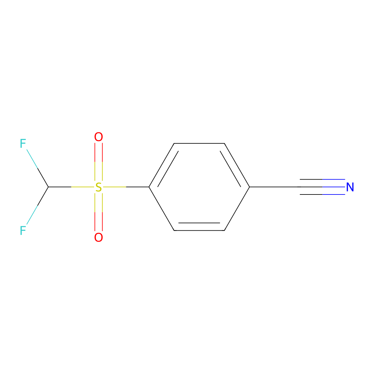 4-((Difluoromethyl)sulfonyl)benzonitrile molecular structure, CAS 1236079-27-8
