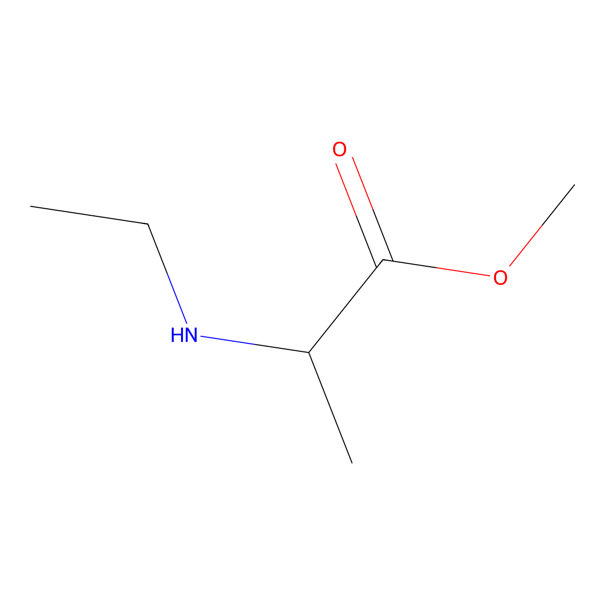 (S)-methyl 2-(ethylamino)propanoate molecular structure, CAS 1236119-39-3
