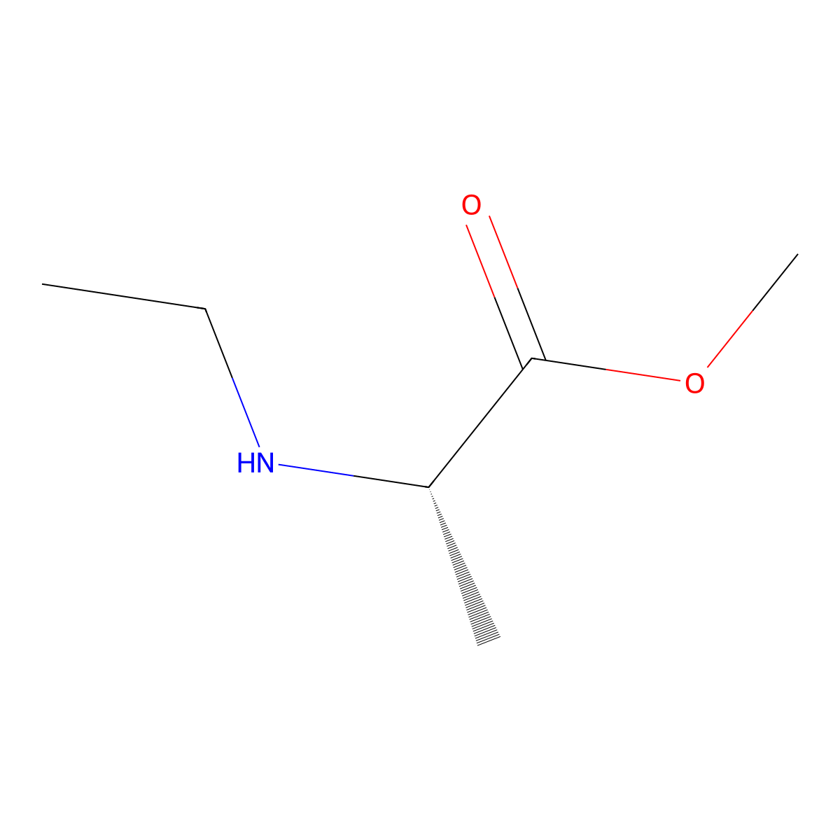(S)-methyl 2-(ethylamino)propanoate molecular structure, CAS 1236119-39-3