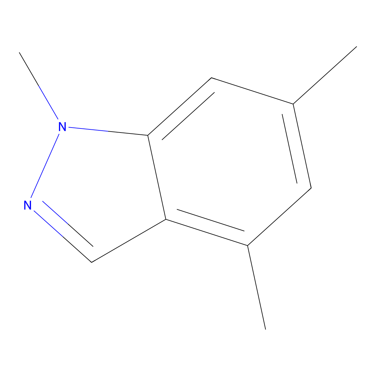 1,4,6-Trimethyl-1H-indazole molecular structure, CAS 1236127-58-4