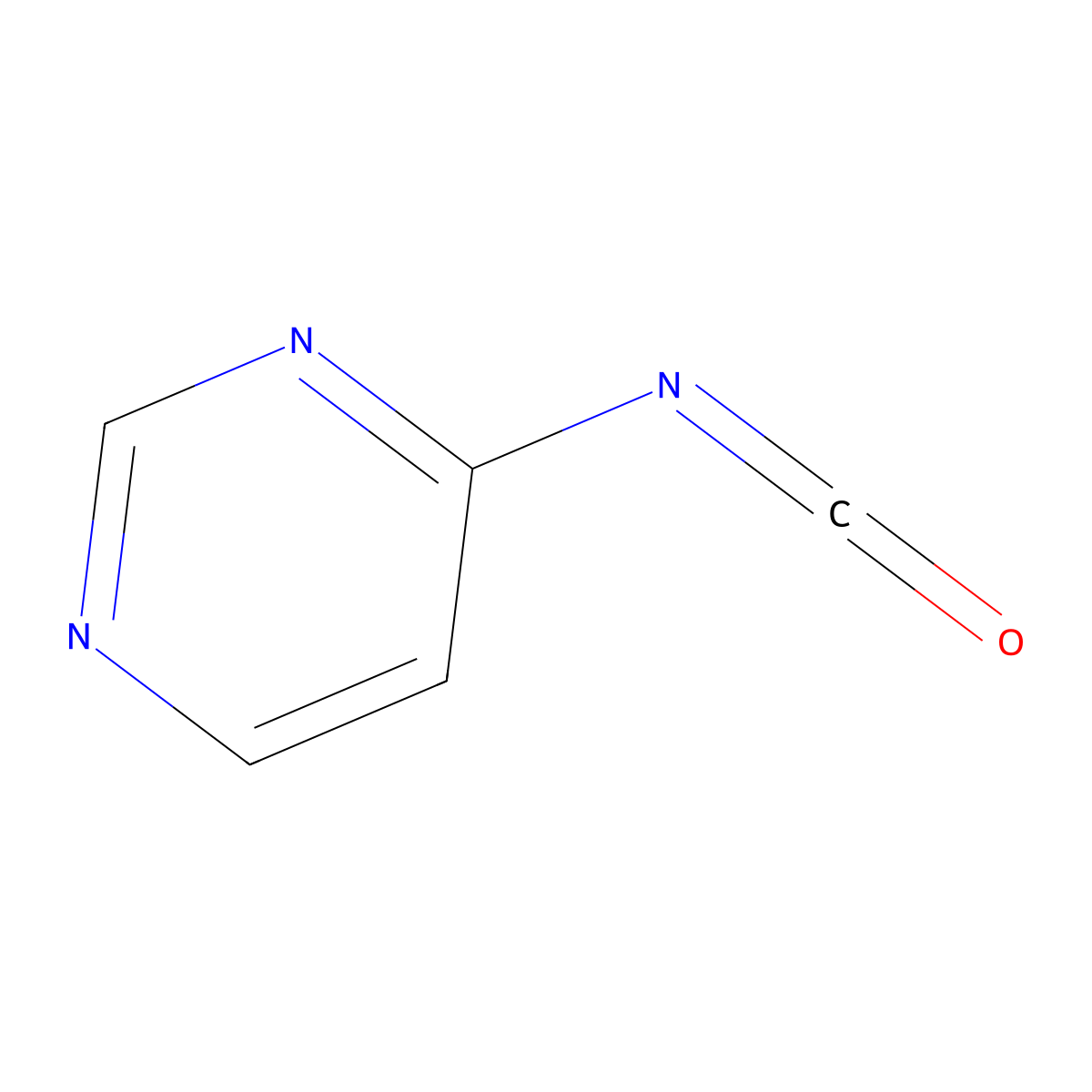 4-Isocyanatopyrimidine molecular structure, CAS 1236136-73-4