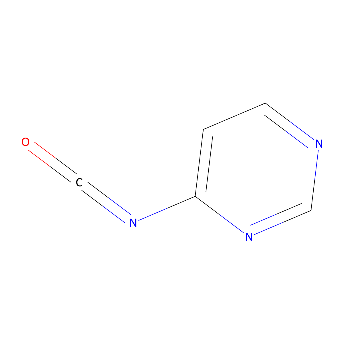 4-Isocyanatopyrimidine molecular structure, CAS 1236136-73-4