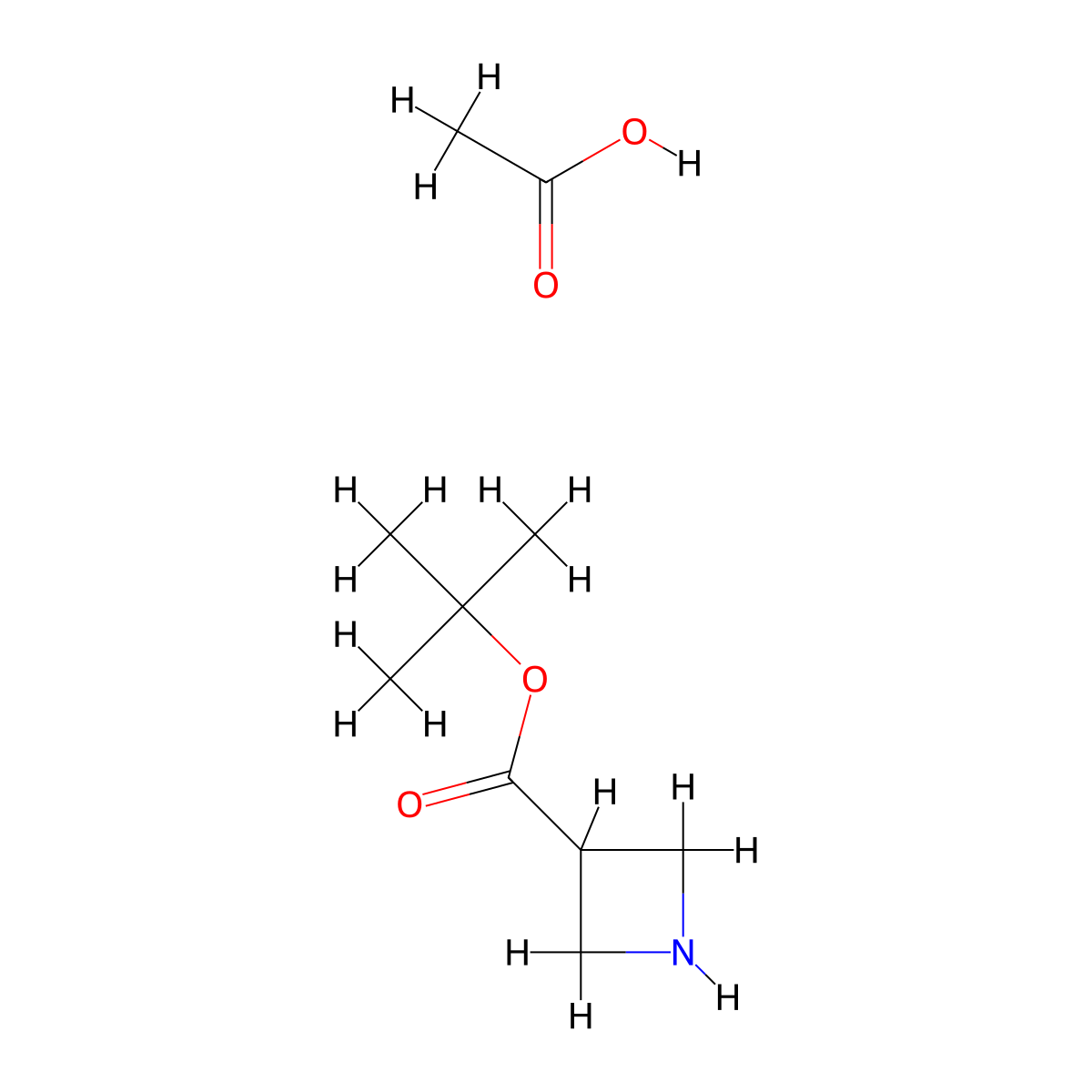 tert-Butyl azetidine-3-carboxylate acetate molecular structure, CAS 1236144-52-7