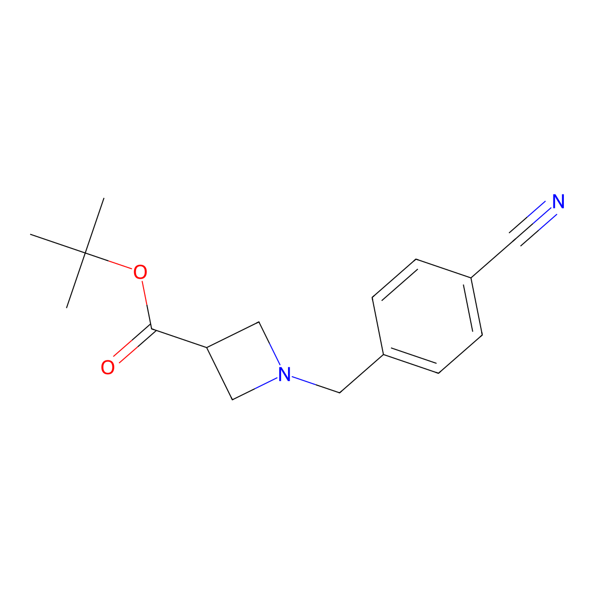 tert-Butyl 1-(4-cyanobenzyl)azetidine-3-carboxylate molecular structure, CAS 1236144-53-8