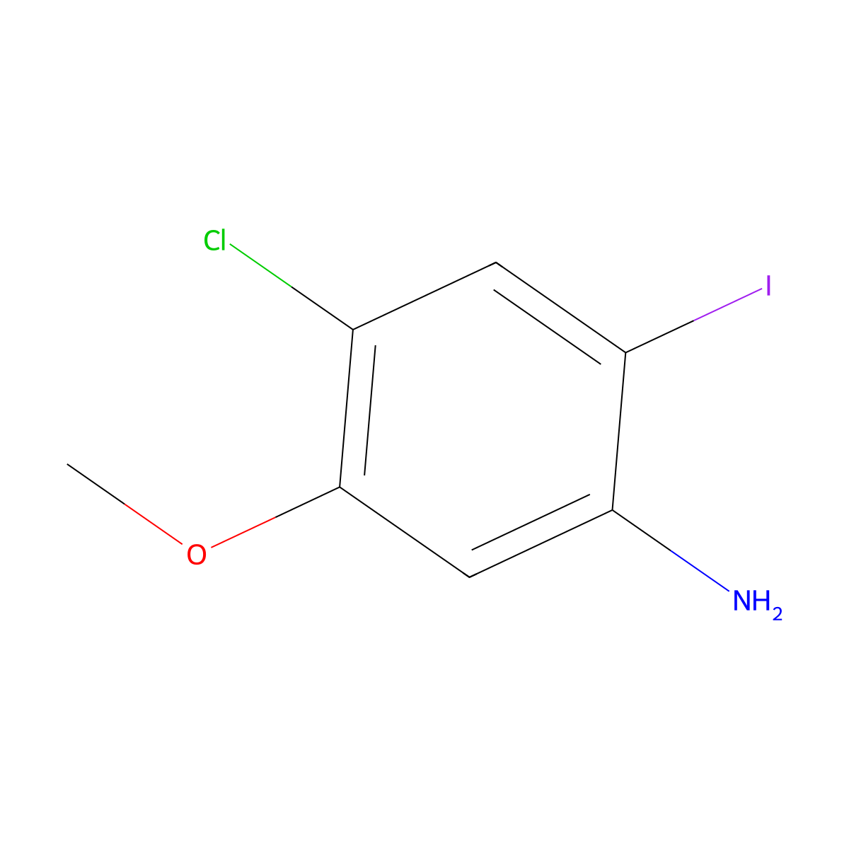 4-Chloro-2-iodo-5-methoxyaniline molecular structure, CAS 1236162-19-8