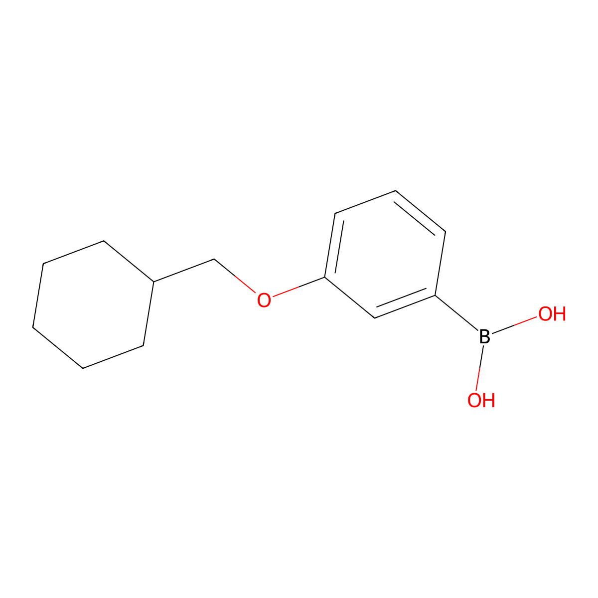 [3-(Cyclohexylmethoxy)phenyl]boronic acid molecular structure, CAS 1236189-81-3