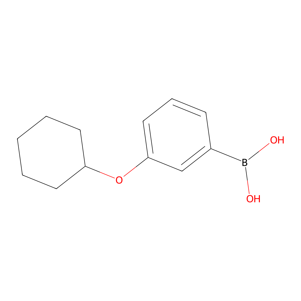 [3-(Cyclohexyloxy)phenyl]boronic acid molecular structure, CAS 1236190-86-5