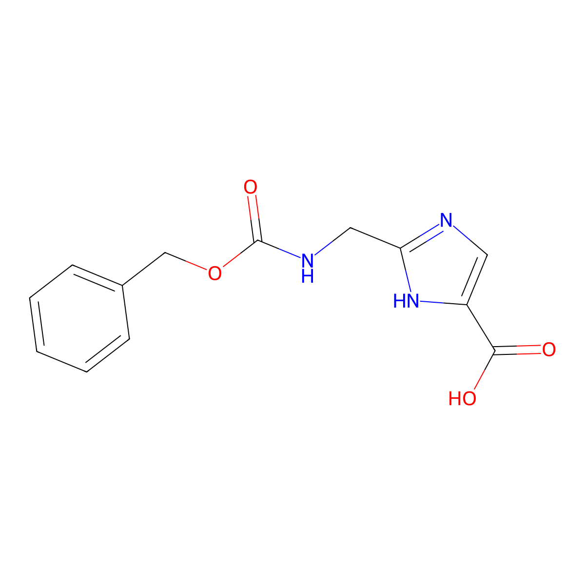 2-({[(benzyloxy)carbonyl]amino}methyl)-1H-imidazole-4-carboxylic acid molecular structure, CAS 1236192-71-4