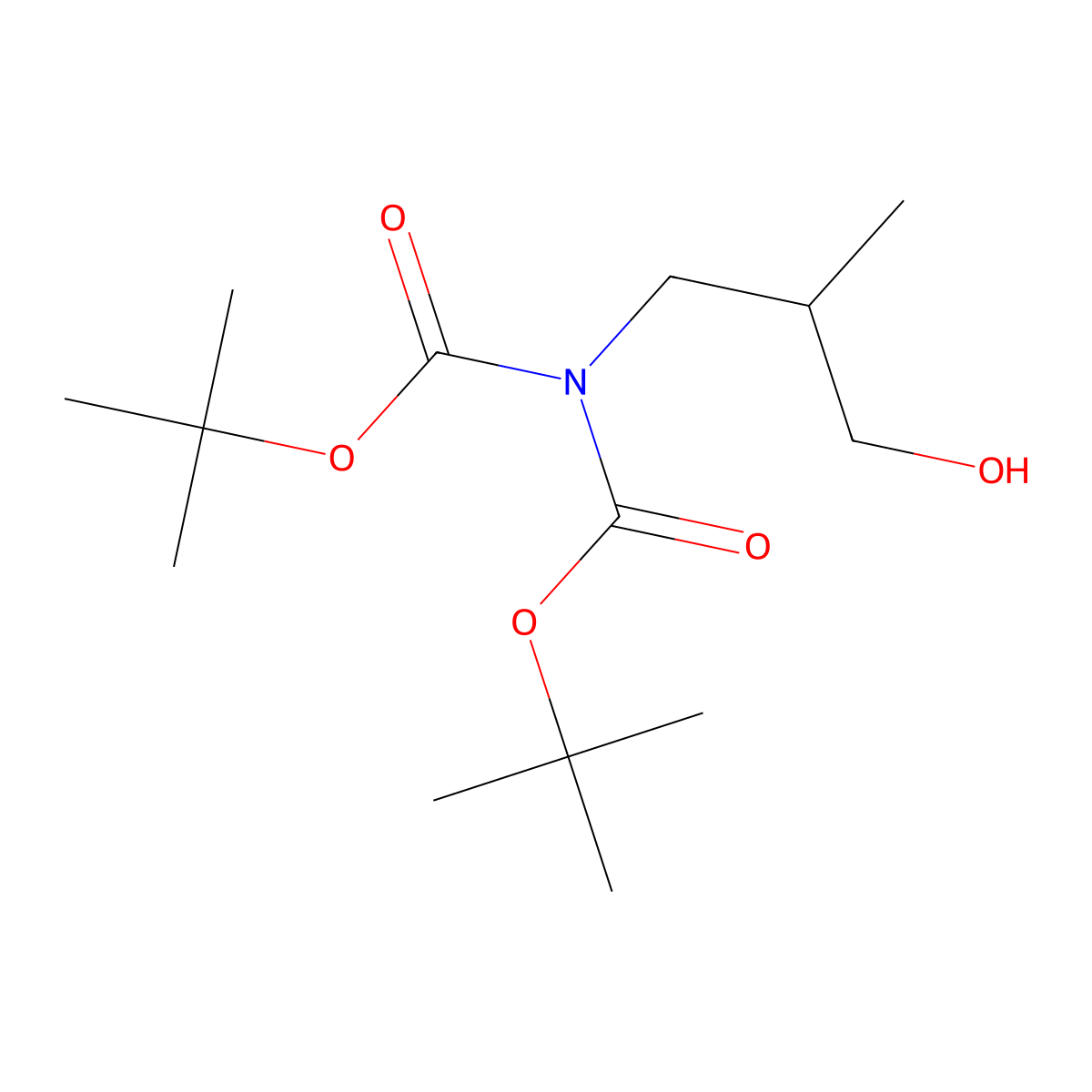 3-(N,N-DIboc-amino)-2-methyl-propanol molecular structure, CAS 1236193-29-5