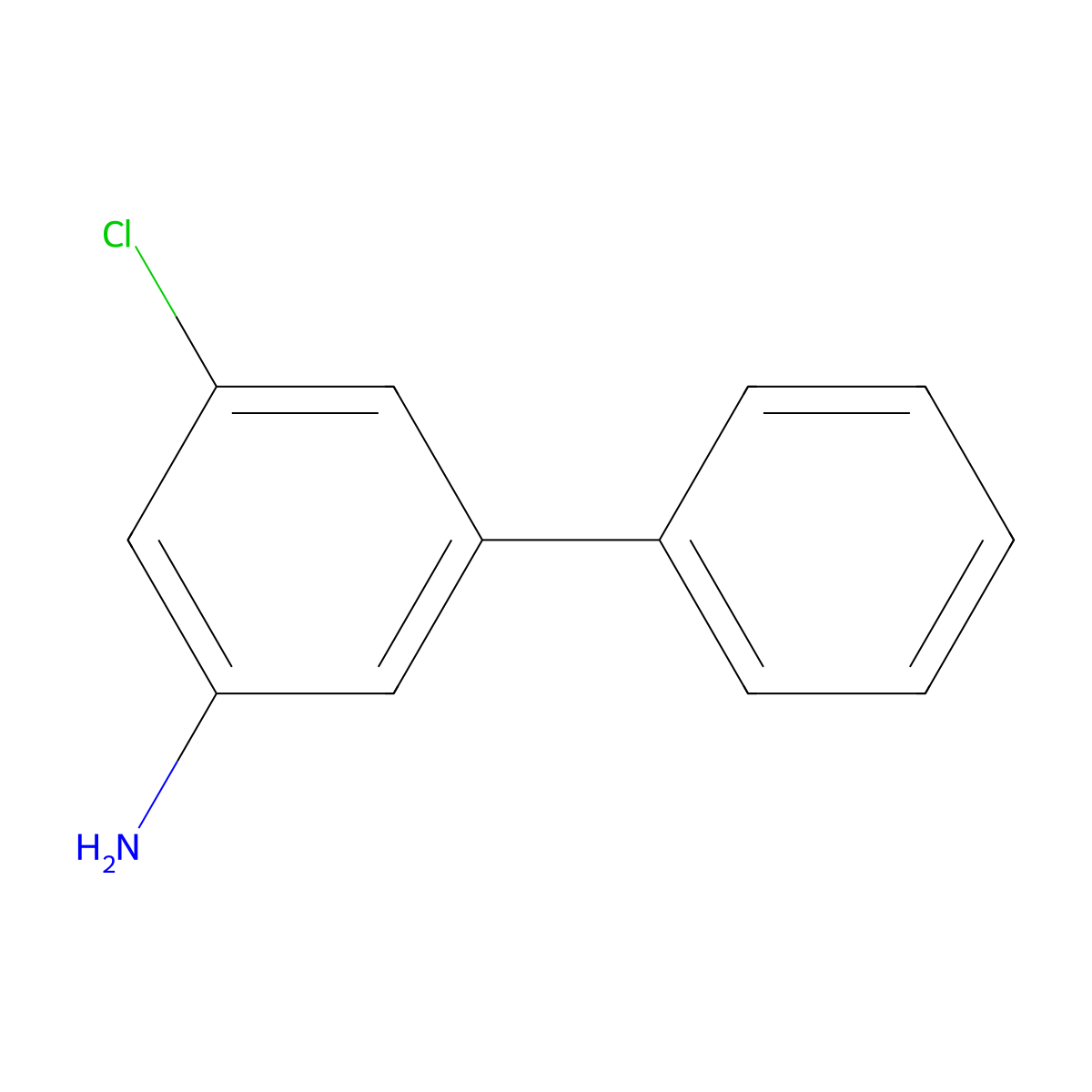 3-Chloro-5-phenylaniline molecular structure, CAS 1236198-17-6