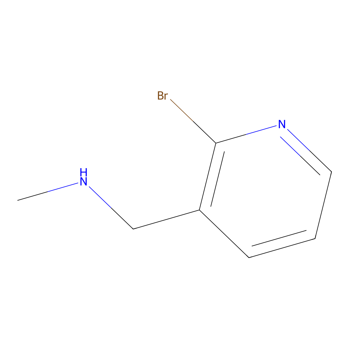 [(2-Bromopyridin-3-yl)methyl](methyl)amine molecular structure, CAS 1236203-95-4