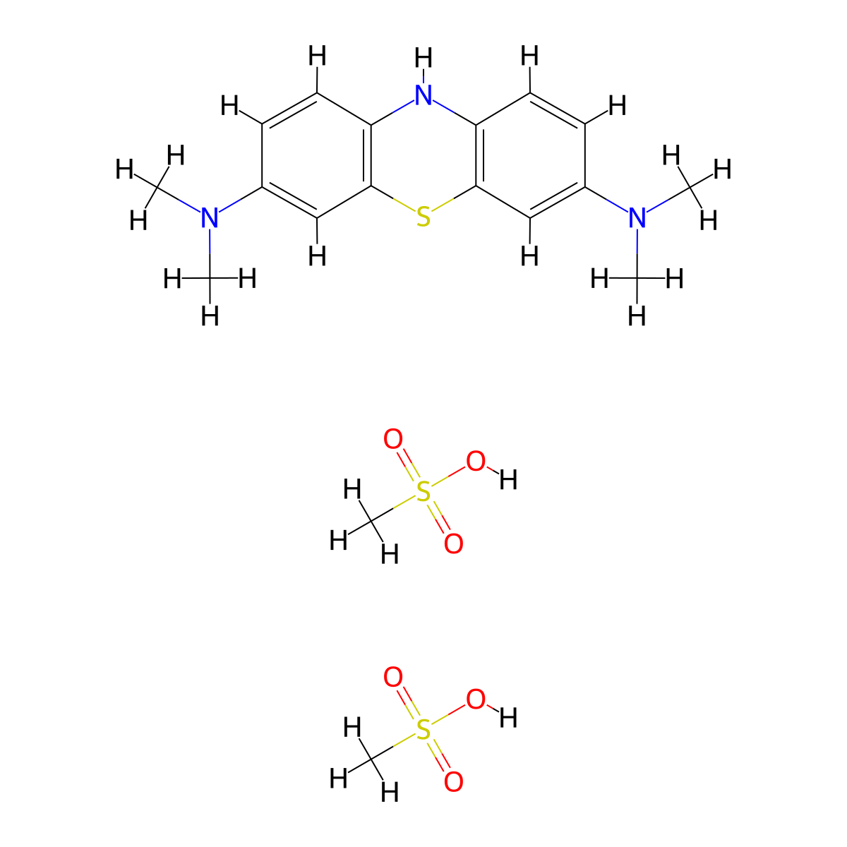 Hydromethylthionine Mesylate molecular structure, CAS 1236208-20-0