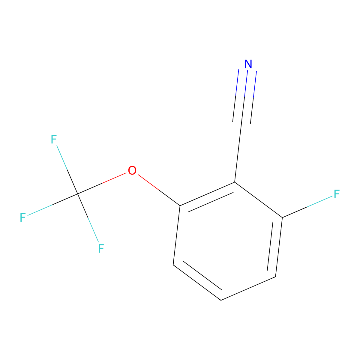 2-Fluoro-6-(trifluoromethoxy)benzonitrile molecular structure, CAS 1236217-50-7