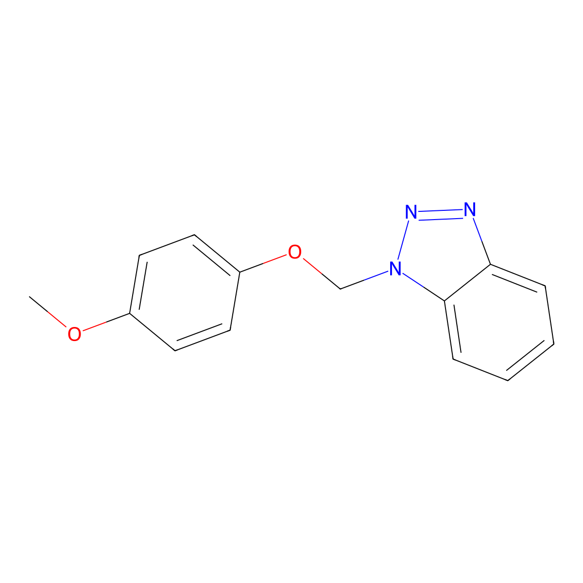 1-[(4-methoxyphenoxy)methyl]-1H-1,2,3-benzotriazole molecular structure, CAS 123622-05-9