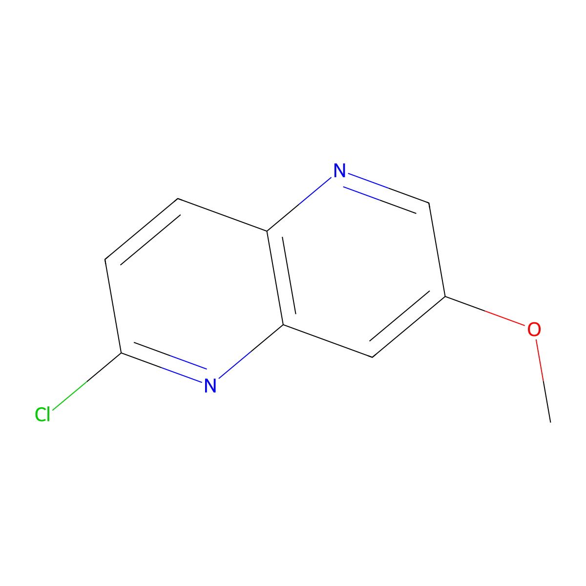 2-Chloro-7-methoxy-1,5-naphthyridine molecular structure, CAS 1236222-03-9