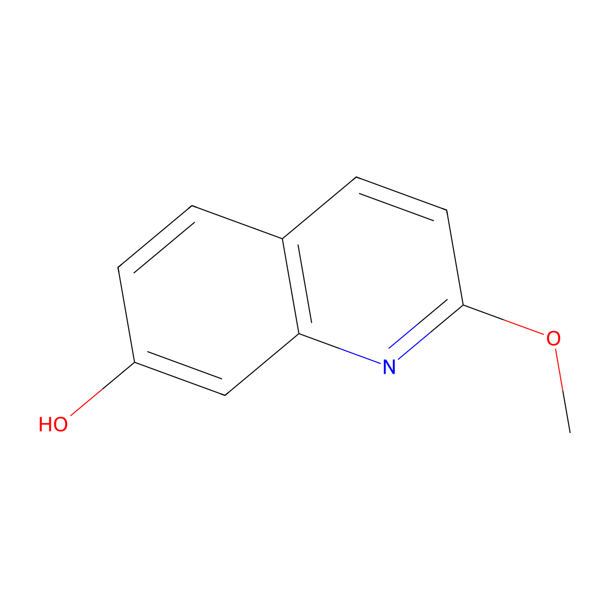2-Methoxy-quinolin-7-ol molecular structure, CAS 1236222-46-0