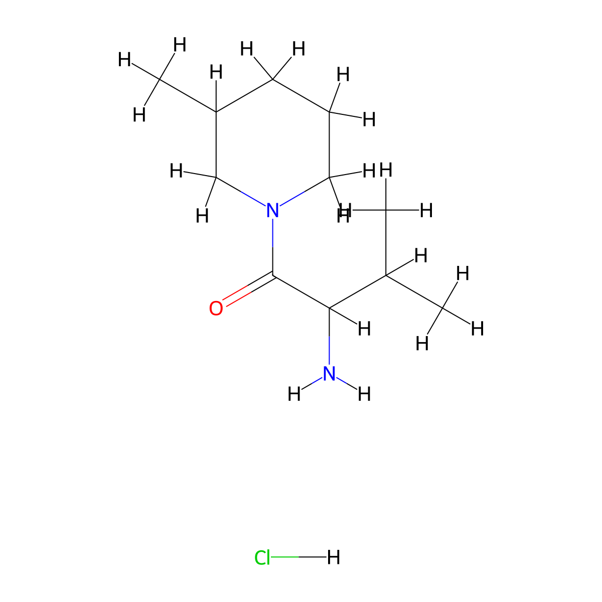 2-Amino-3-methyl-1-(3-methyl-1-piperidinyl)-1-butanone hydrochloride molecular structure, CAS 1236254-84-4
