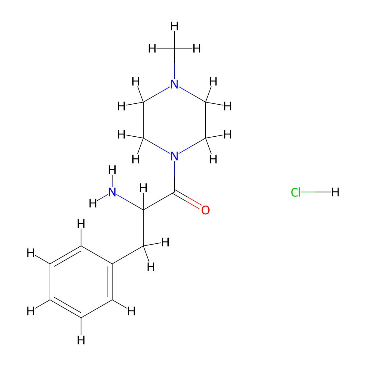 2-Amino-1-(4-methyl-1-piperazinyl)-3-phenyl-1-propanone hydrochloride molecular structure, CAS 1236254-88-8