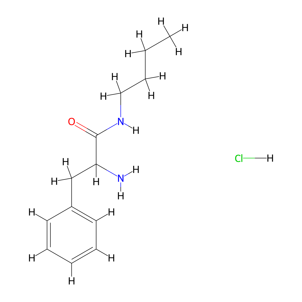 2-Amino-N-butyl-3-phenylpropanamide hydrochloride molecular structure, CAS 1236254-97-9