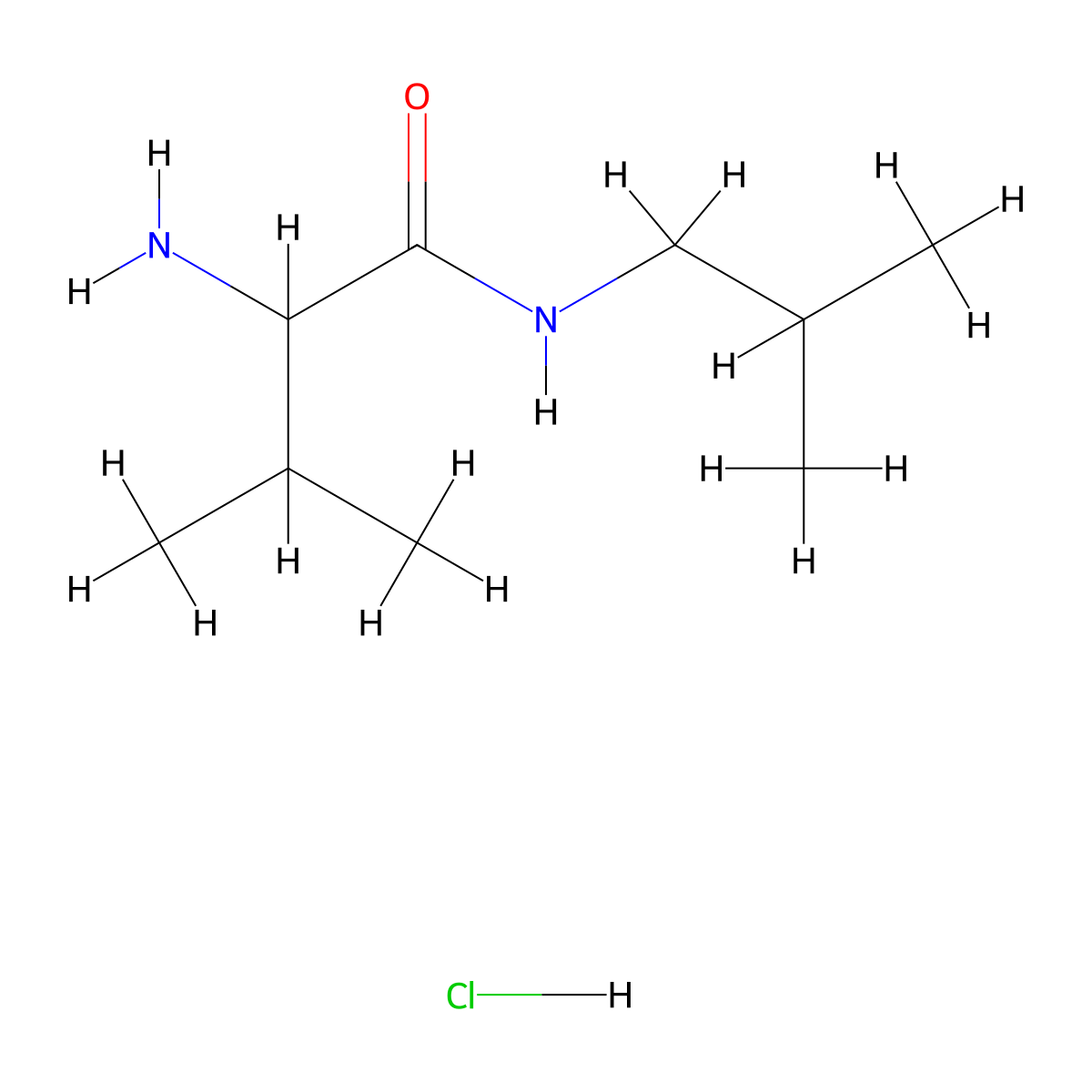 2-Amino-N-isobutyl-3-methylbutanamide hydrochloride molecular structure, CAS 1236255-08-5