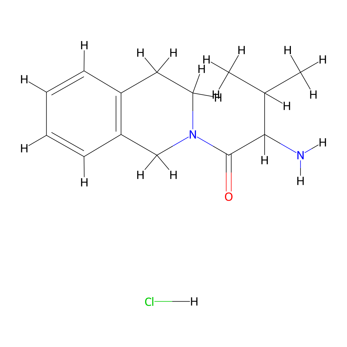 2-Amino-1-[3,4-dihydro-2(1H)-isoquinolinyl]-3-methyl-1-butanone hydrochloride molecular structure, CAS 1236255-40-5