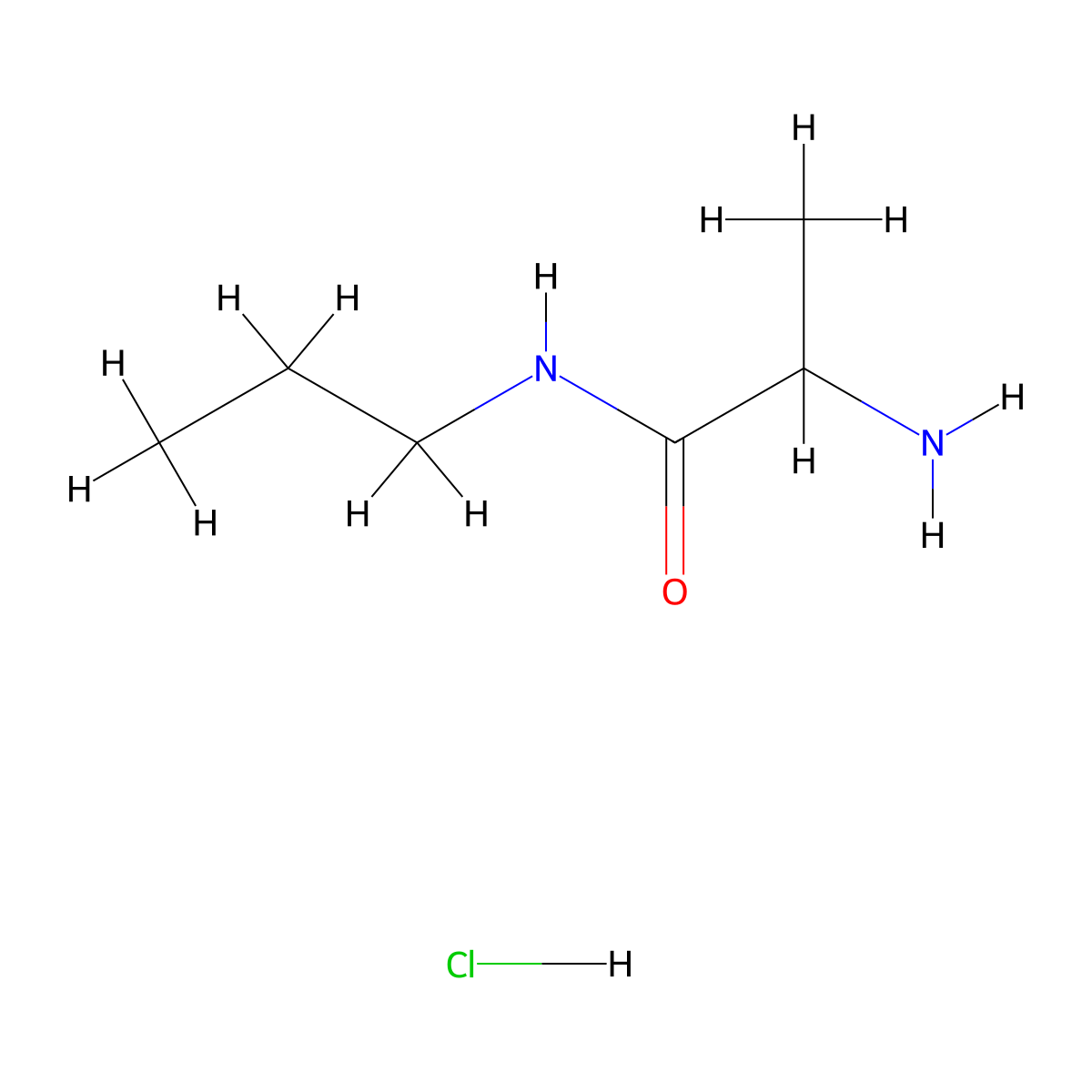 2-Amino-N-propylpropanamide hydrochloride molecular structure, CAS 1236255-45-0
