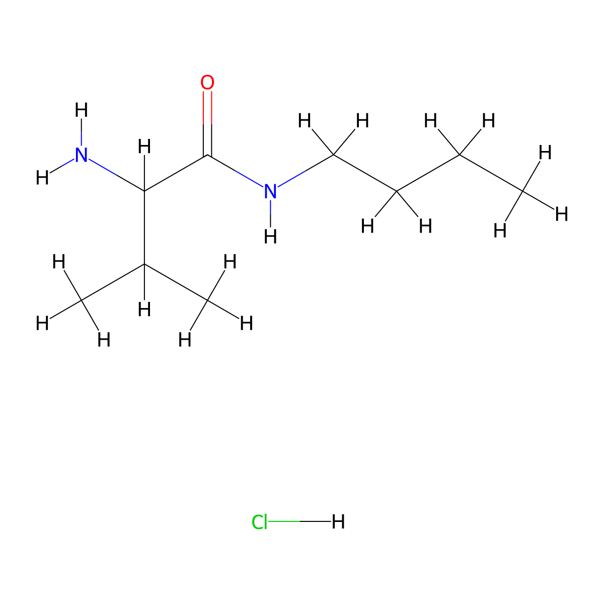 2-Amino-N-butyl-3-methylbutanamide hydrochloride molecular structure, CAS 1236255-47-2