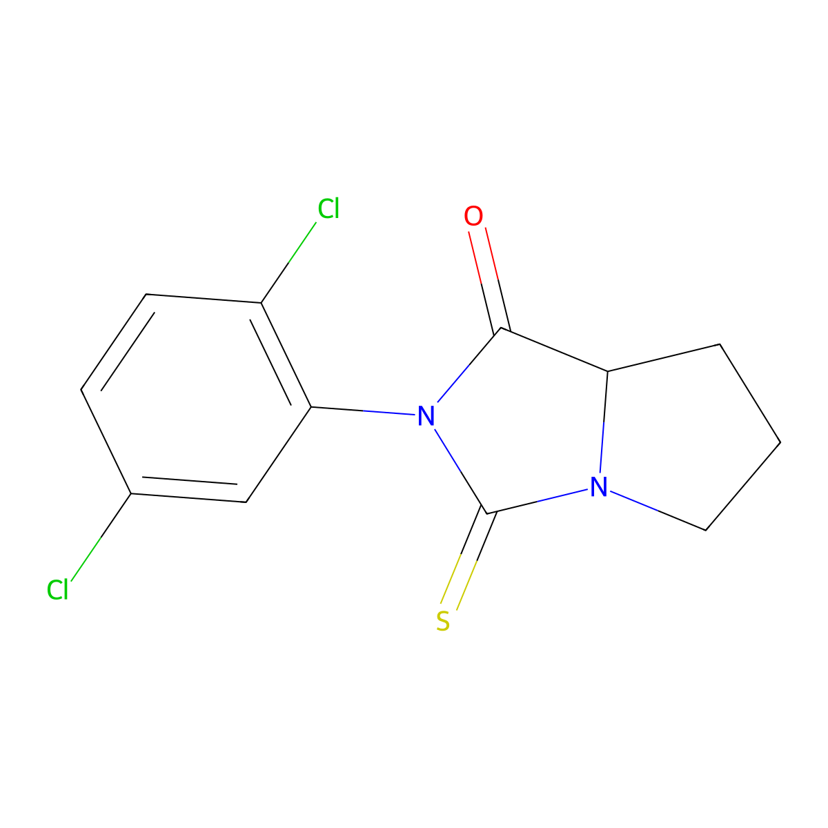 2-(2,5-dichlorophenyl)-3-thioxohexahydro-1H-pyrrolo[1,2-c]imidazol-1-one molecular structure, CAS 1236255-48-3
