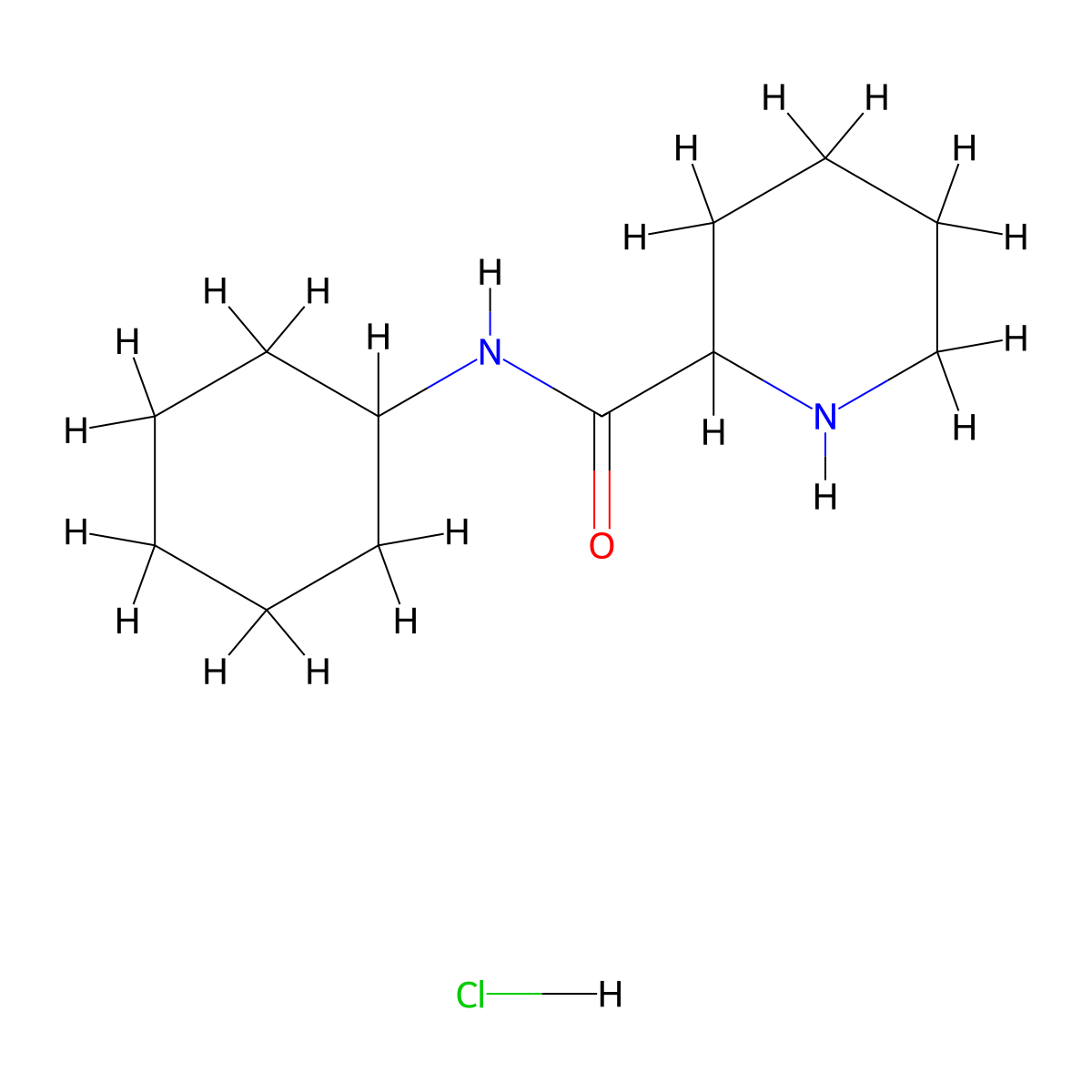 N-Cyclohexyl-2-piperidinecarboxamide hydrochloride molecular structure, CAS 1236256-51-1