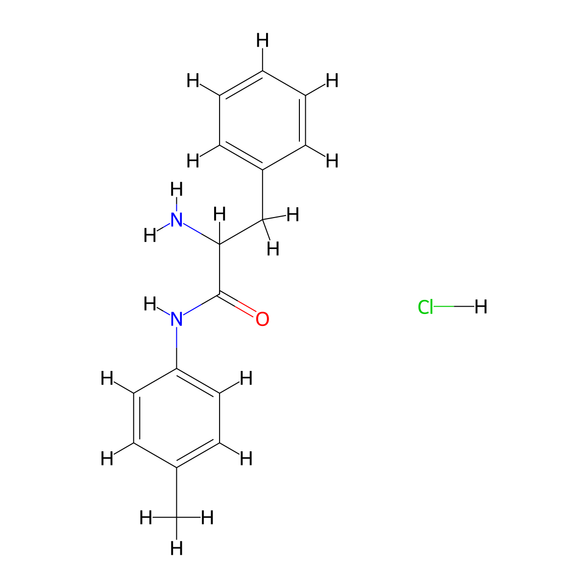 2-Amino-N-(4-methylphenyl)-3-phenylpropanamide hydrochloride molecular structure, CAS 1236256-53-3