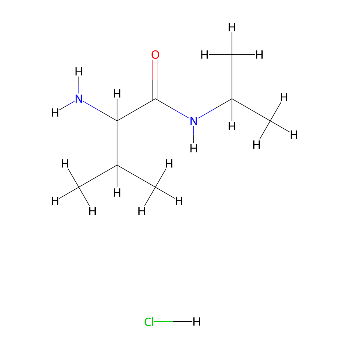 2-Amino-N-isopropyl-3-methylbutanamide hydrochloride molecular structure, CAS 1236256-85-1