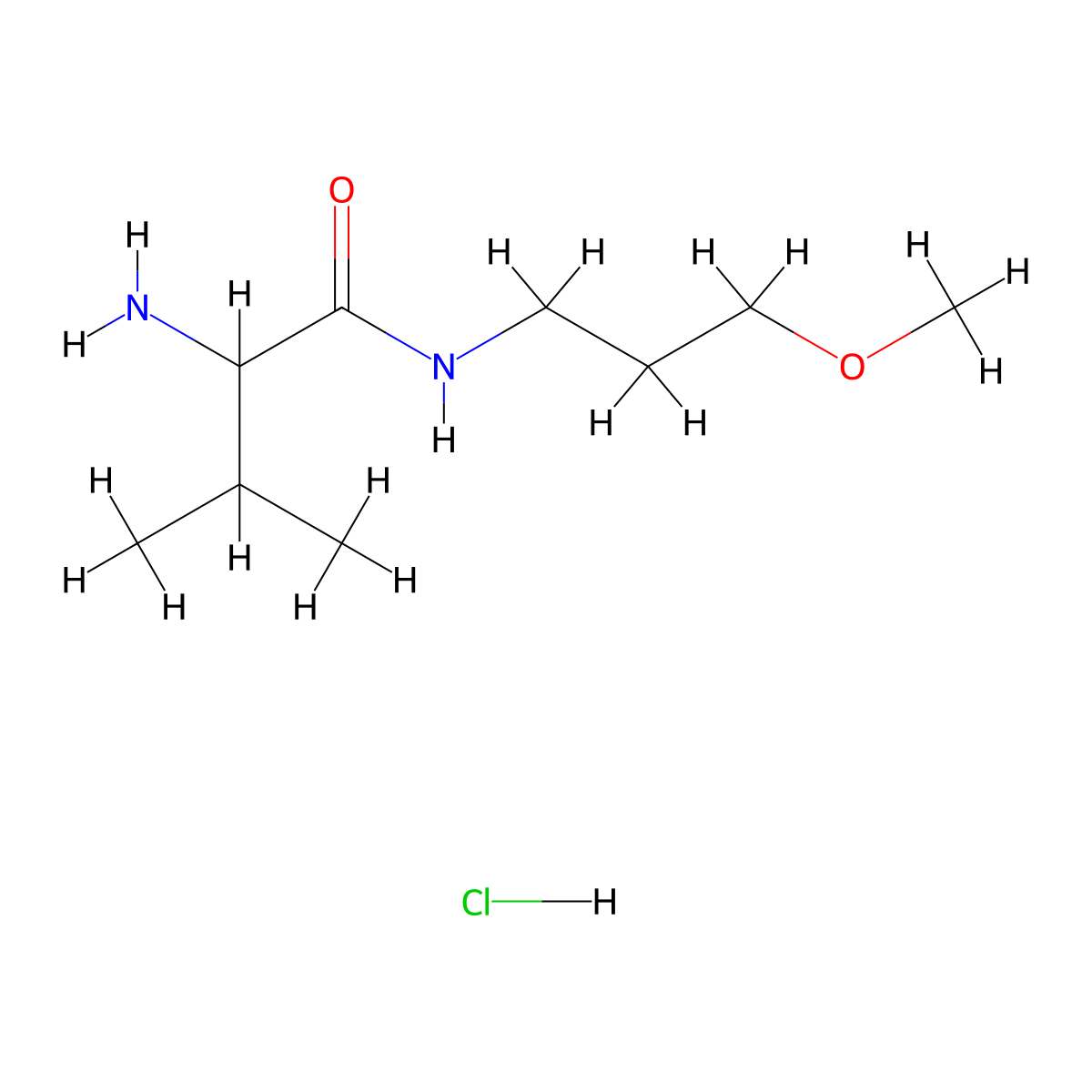 2-Amino-N-(3-methoxypropyl)-3-methylbutanamide hydrochloride molecular structure, CAS 1236256-93-1