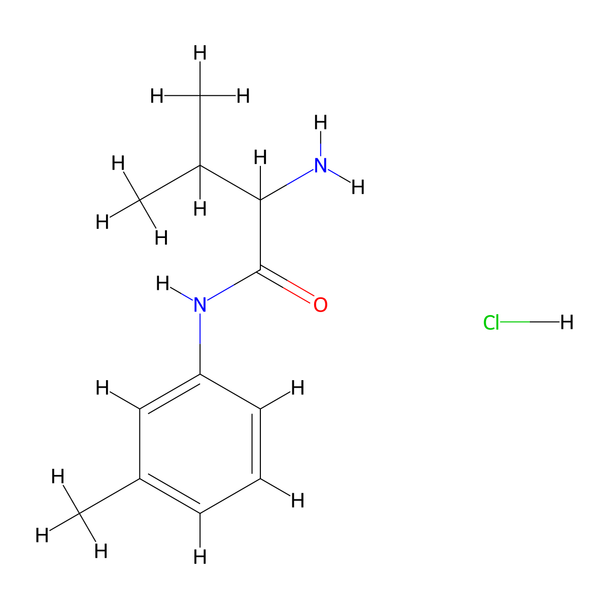 2-Amino-3-methyl-N-(3-methylphenyl)butanamide hydrochloride molecular structure, CAS 1236257-02-5