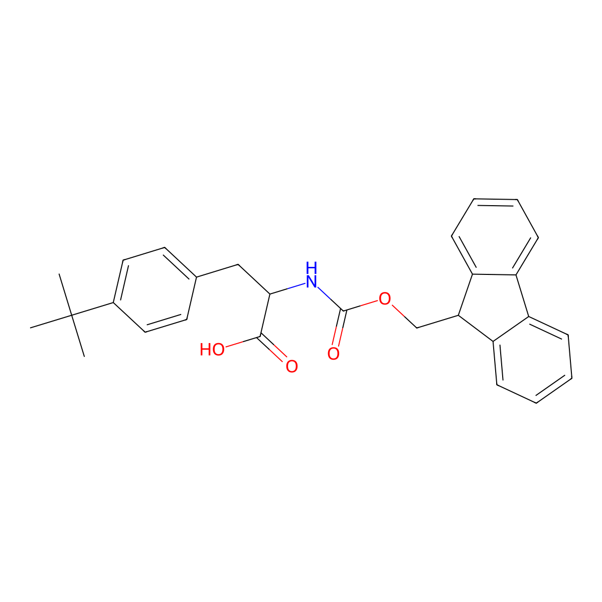 FMOC-DL-4-tert-butyl-PHE molecular structure, CAS 1236257-38-7