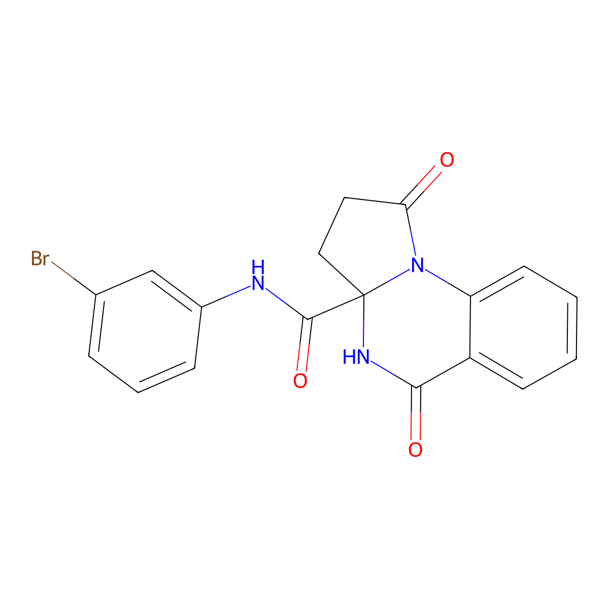 N-(3-bromophenyl)-5-hydroxy-1-oxo-2,3-dihydropyrrolo[1,2-a]quinazoline-3a(1H)-carboxamide molecular structure, CAS 1236257-81-0