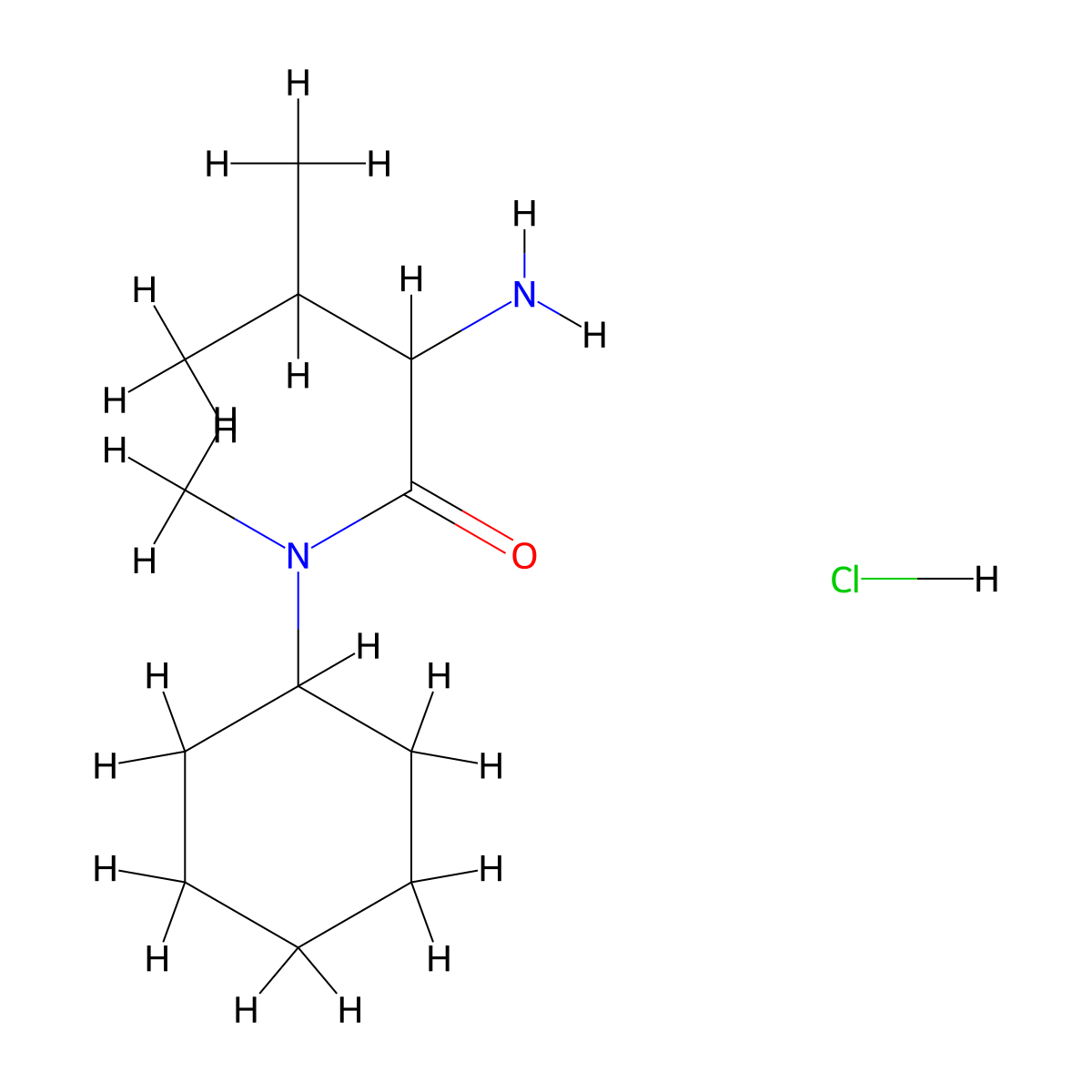 2-Amino-N-cyclohexyl-N,3-dimethylbutanamide hydrochloride molecular structure, CAS 1236258-13-1