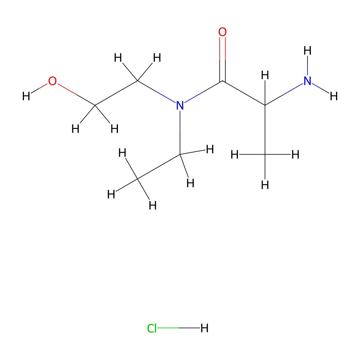 2-Amino-N-ethyl-N-(2-hydroxyethyl)propanamide hydrochloride molecular structure, CAS 1236259-18-9