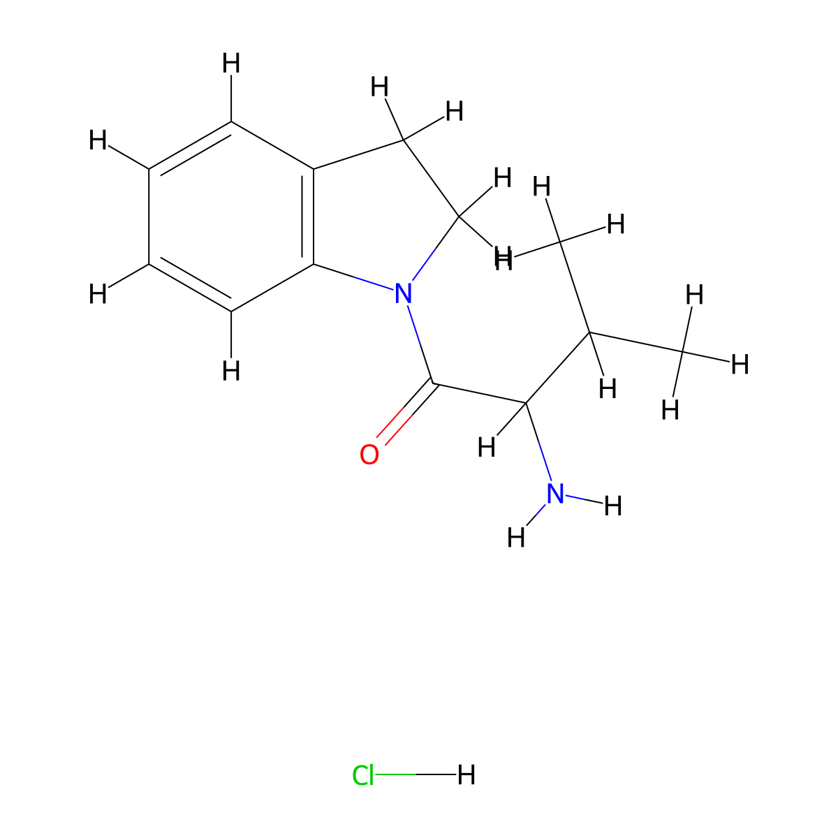 2-Amino-1-(2,3-dihydro-1H-indol-1-YL)-3-methyl-1-butanone hydrochloride molecular structure, CAS 1236259-23-6