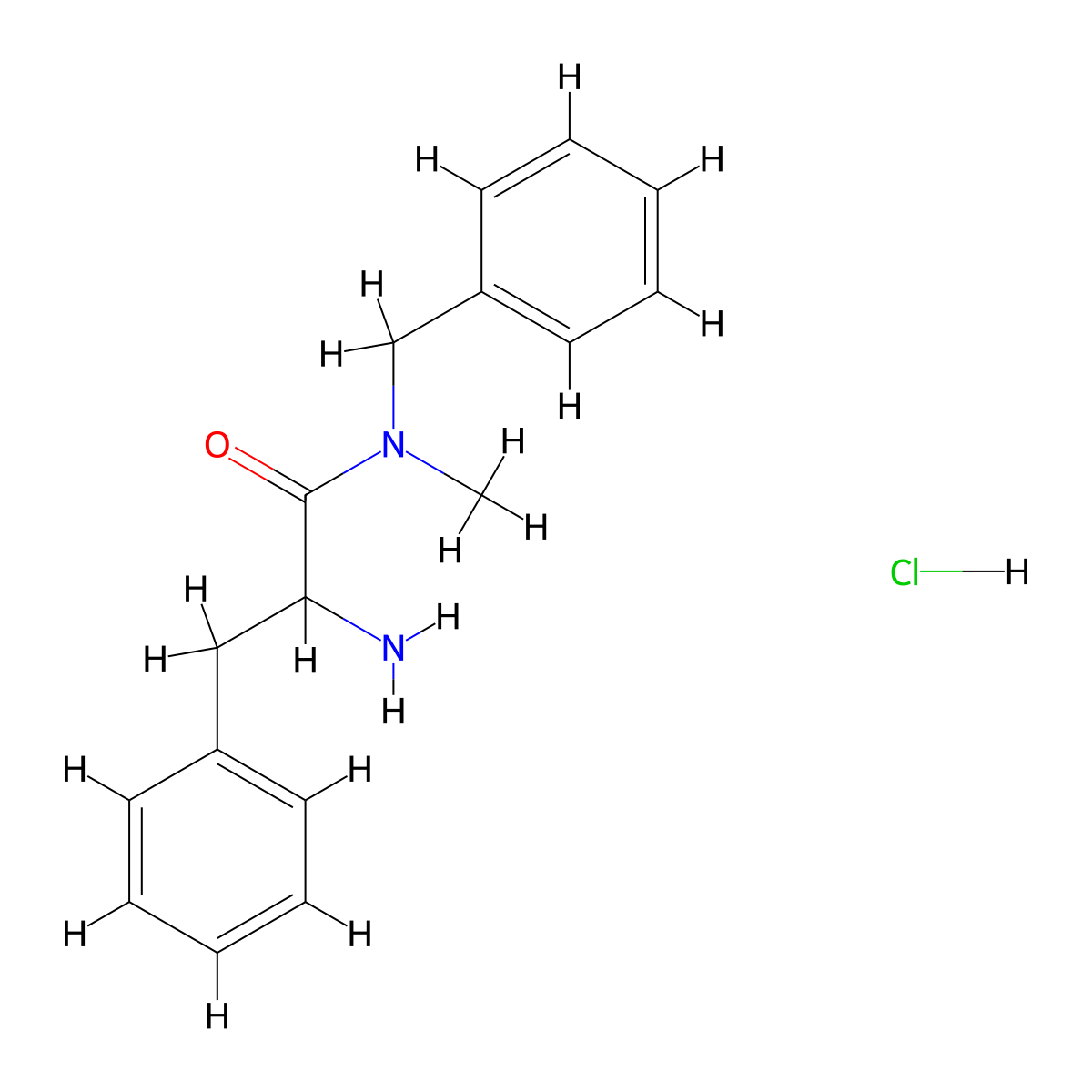 2-Amino-N-benzyl-N-methyl-3-phenylpropanamide hydrochloride molecular structure, CAS 1236259-31-6