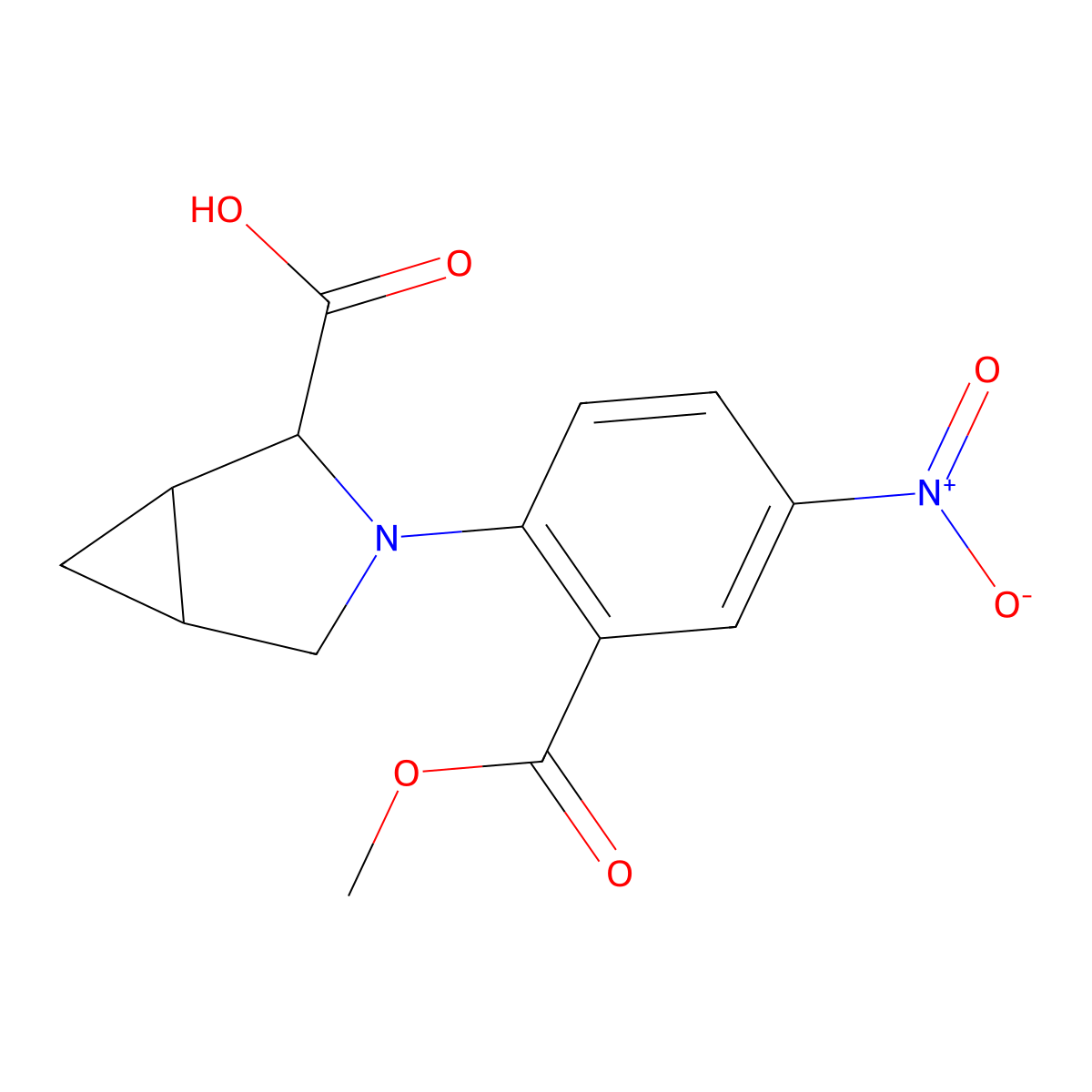 3-[2-(Methoxycarbonyl)-4-nitrophenyl]-3-azabicyclo[3.1.0]hexane-2-carboxylic acid molecular structure, CAS 1236260-10-8