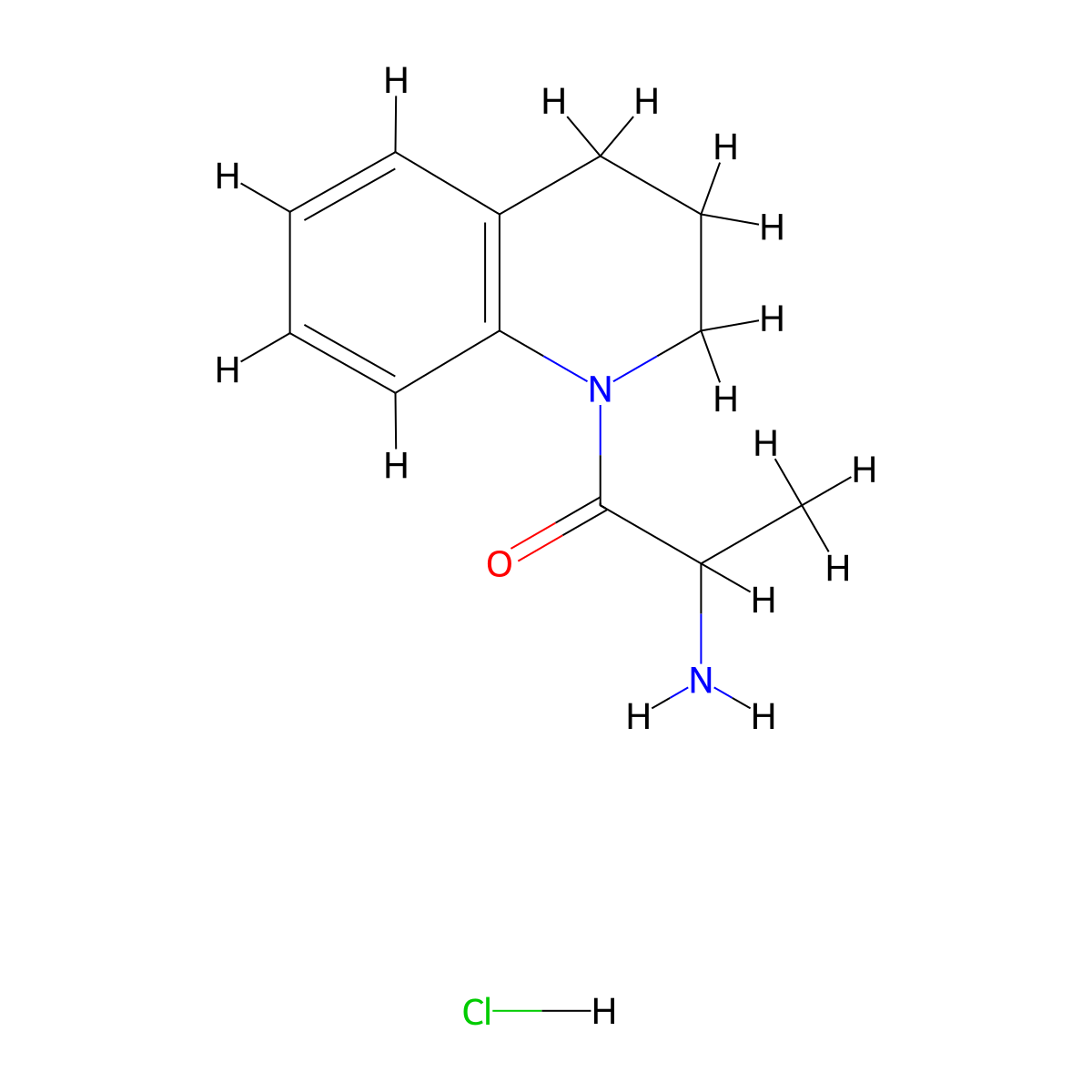 2-Amino-1-[3,4-dihydro-1(2H)-quinolinyl]-1-propanone hydrochloride molecular structure, CAS 1236260-34-6