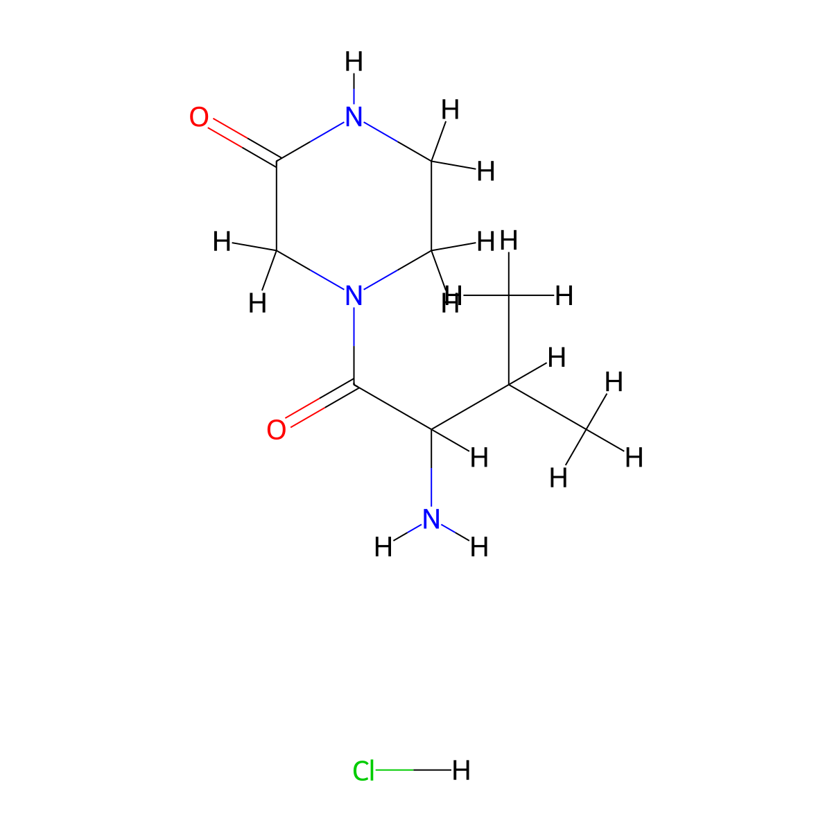 4-(2-Amino-3-methylbutanoyl)piperazin-2-one hydrochloride molecular structure, CAS 1236260-37-9
