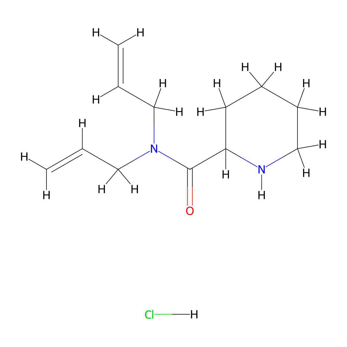 N,N-Diallyl-2-piperidinecarboxamide hydrochloride molecular structure, CAS 1236260-73-3